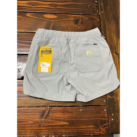 Carhartt New Women's Force Relaxed Fit 5 Pocket Work/ Hiking Shorts Blue S (4-6) - Picture 2 of 4